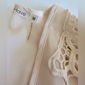 Open-front Lace embellished Cardigan by Have